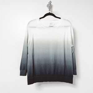 Edinburgh Knitwear 100% Prima‎ Cotton Ombre Sweatshirt Black White Small